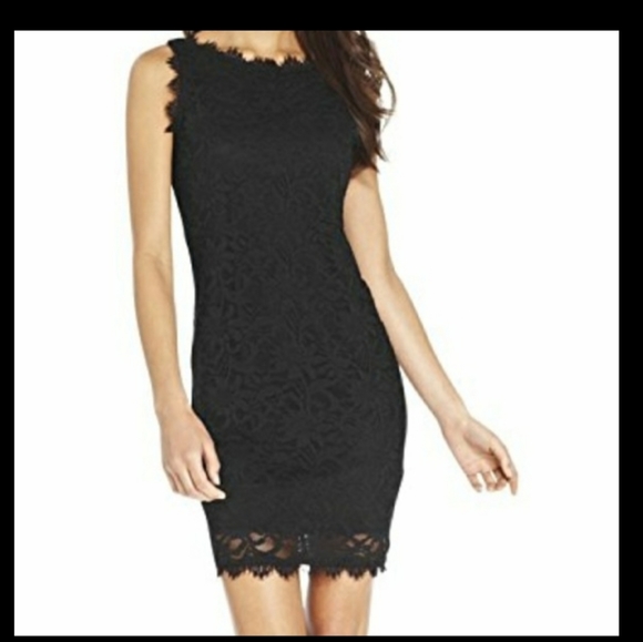 WENDYE CHAITIN🦄Full Black Lace Fitted Mini Dress
